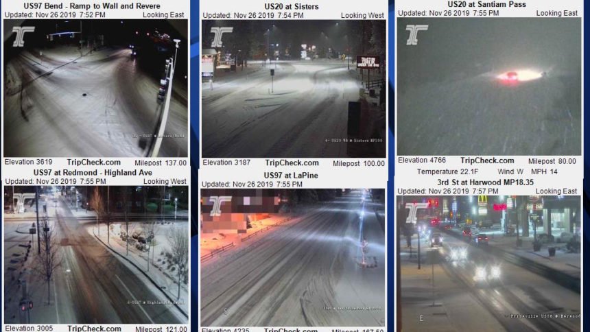 Snowstorm ODOT webcams 1126-2