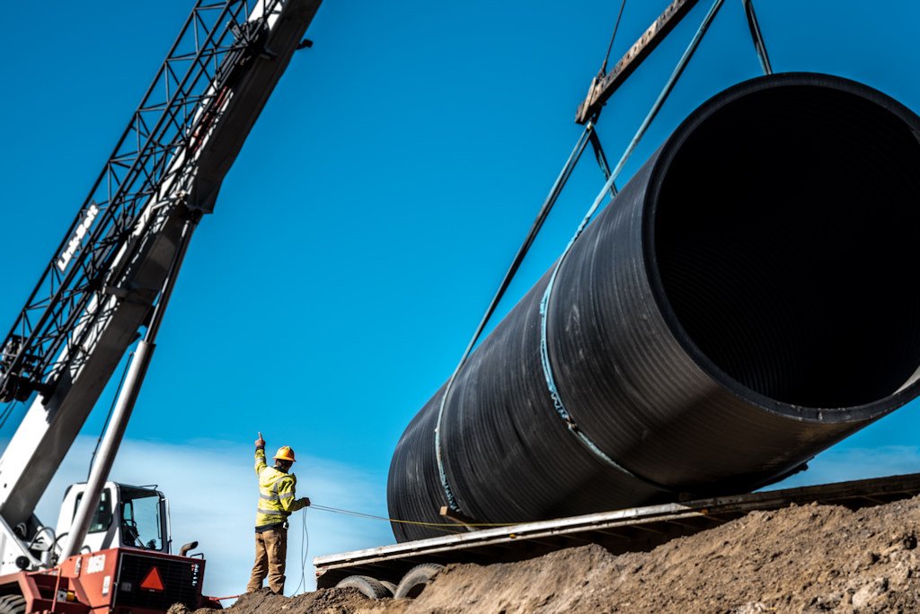 Pipe put in place for Central Oregon Irrigation District's Brookswood canal piping project