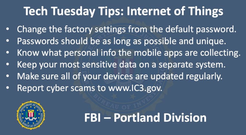 Oregon FBI Tech Tuesday Internet of Things