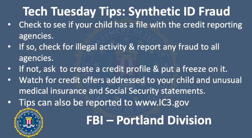 Oregon FBI Tech Tuesday synethic ID theft