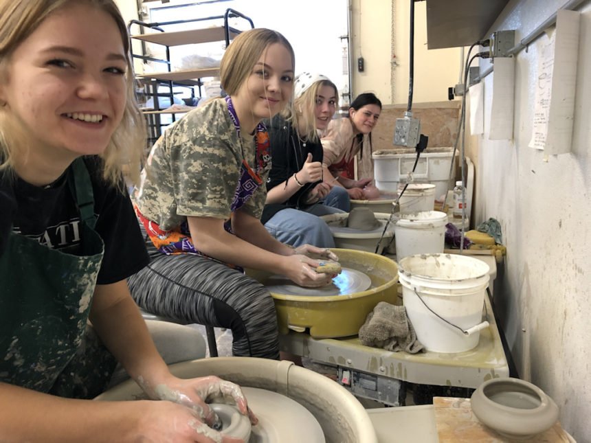 Redmond Proficiency Academy ceramics students