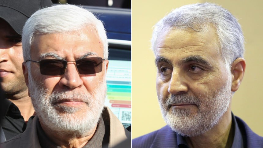Qasem Soleimani, right, and Abu Mahdi al-Muhandis