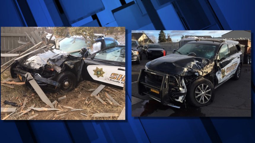 DCSO patrol cars Butler Market N. Hwy. 97 crashes