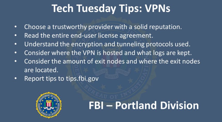 Oregon FBI Tech Tuesday VPNs