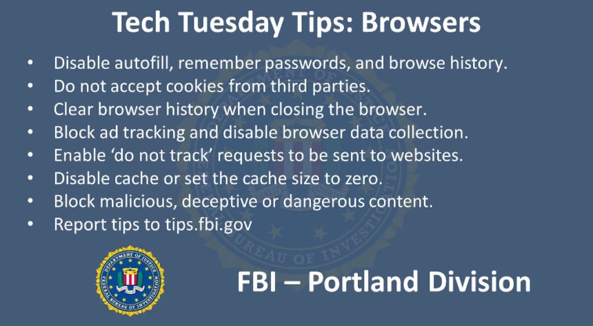 Oregon FBI Tech Tuesday browsers 310