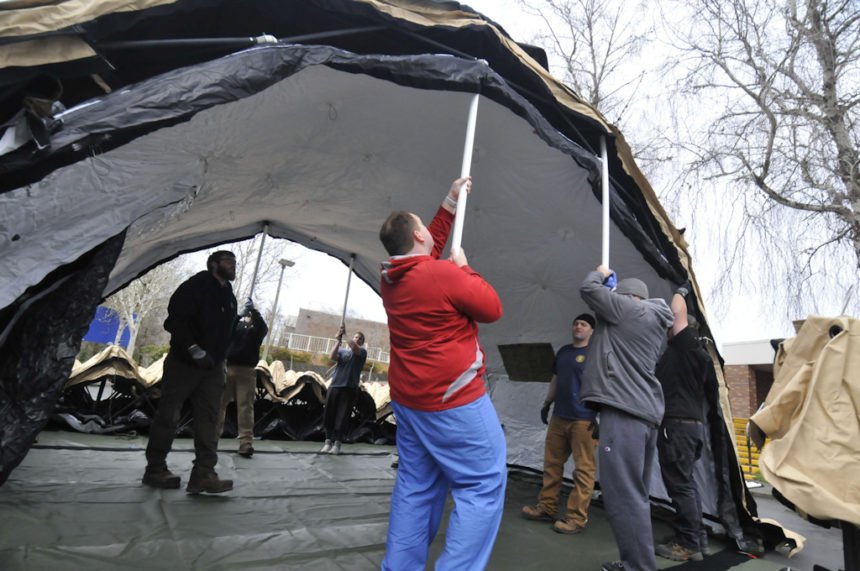 Oregon Military Dept. tents Providence Seaside Hospital 318