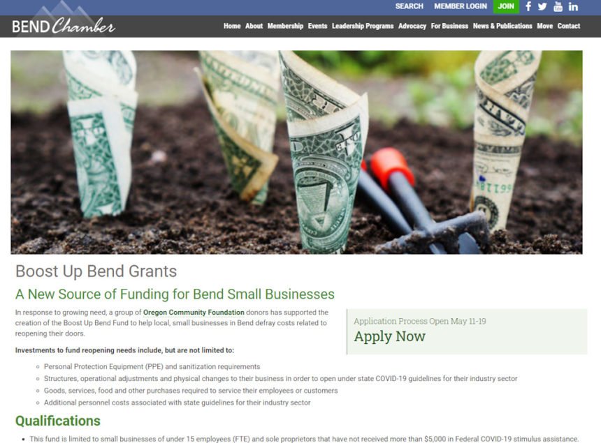 Bend Chamber Boost Up Bend grants