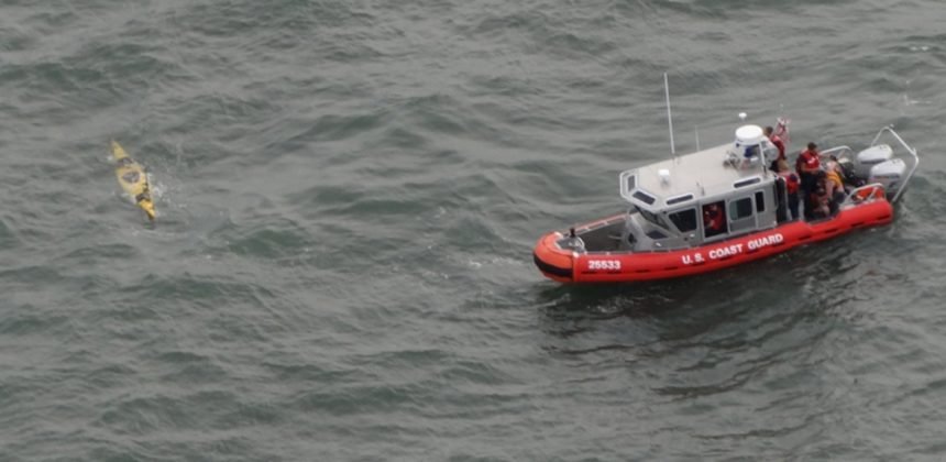 Capsized kayaker NJ Coast Guard
