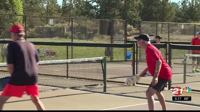Pickleball competitors play in Bend