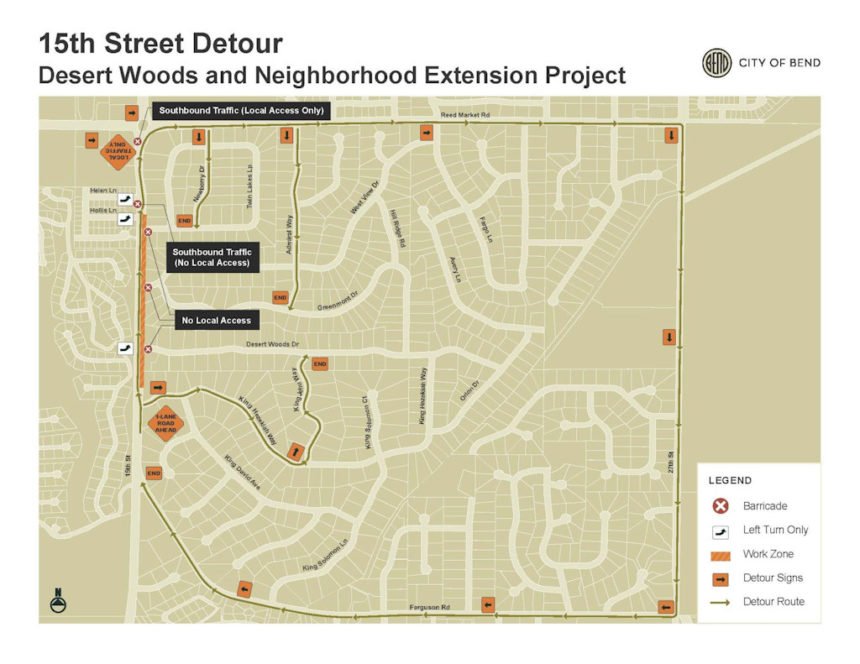Bend 15th Street detour sewer extension