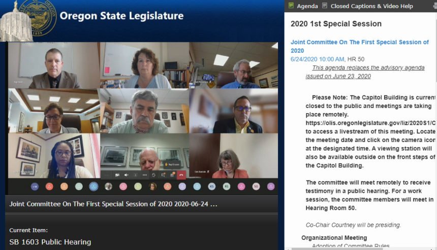 Oregon Legislature joint committee 624