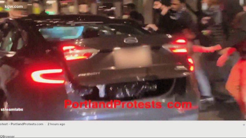 Portland protest driver KGW