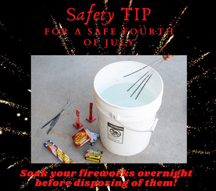 Soak fireworks overnight Bend Fire and Rescue