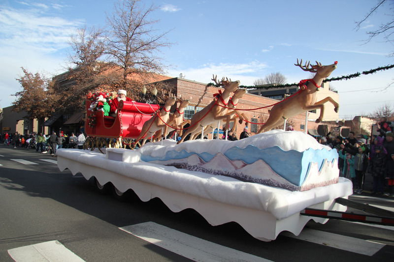 Santa Claus is always the fitting finale of the Bend Christmas Parade