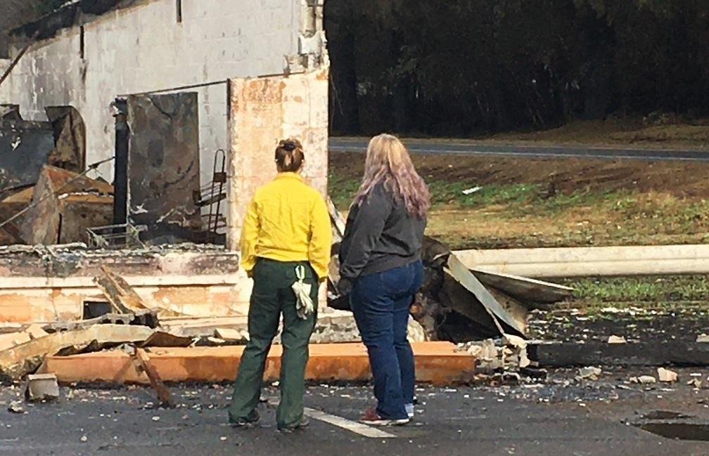 Detroit resident, fire public information officer look over damage from Lionshead Fire in 2020