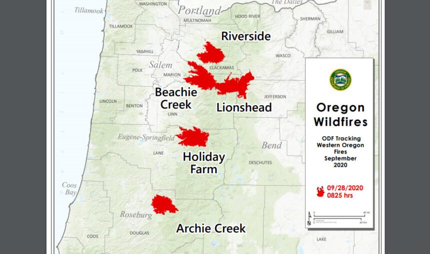 ODF wildfire map 928