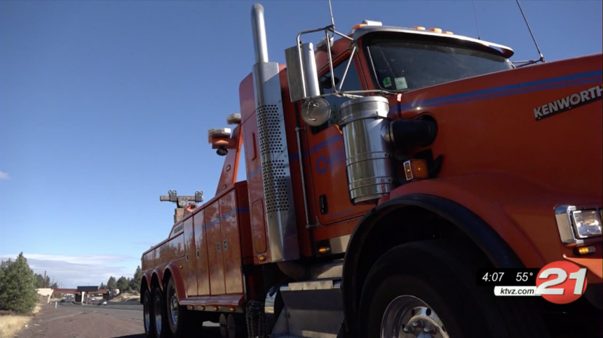 Central Oregon tow truck drivers deal with close calls on the highways