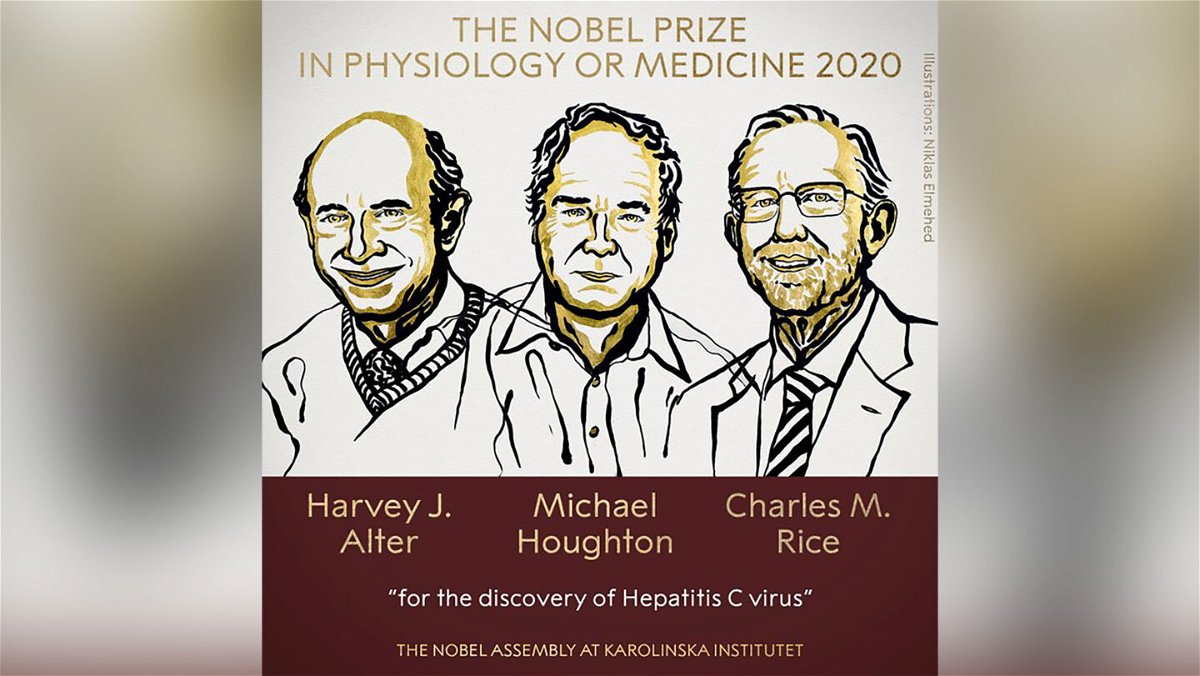 The 2020 Nobel Prize in Medicine was awarded at Sweden's Karolinska Institutet.