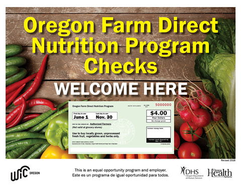 Oregon Farm Direct Nutrition Program checks