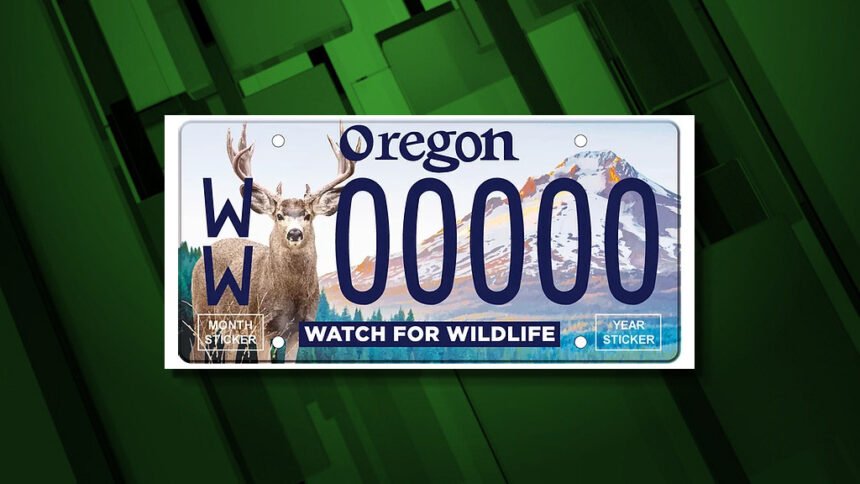 Watch for Wildlife license plate