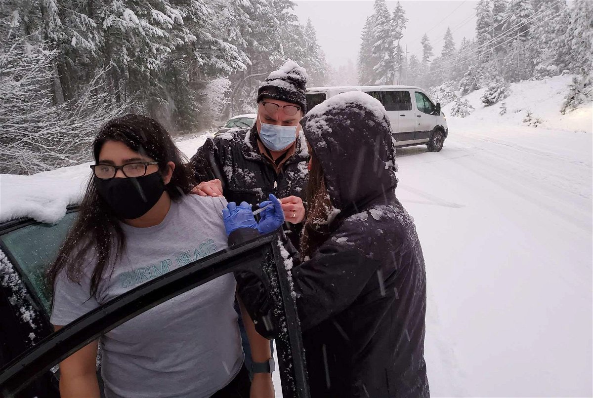 Josephine County health officials dispensed some COVID-19 vaccines to other stranded drivers before the doses expired on Tuesday