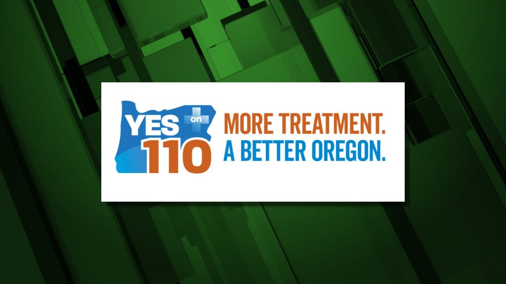 Campaign logo, slogan for Measure 110 in 2020.