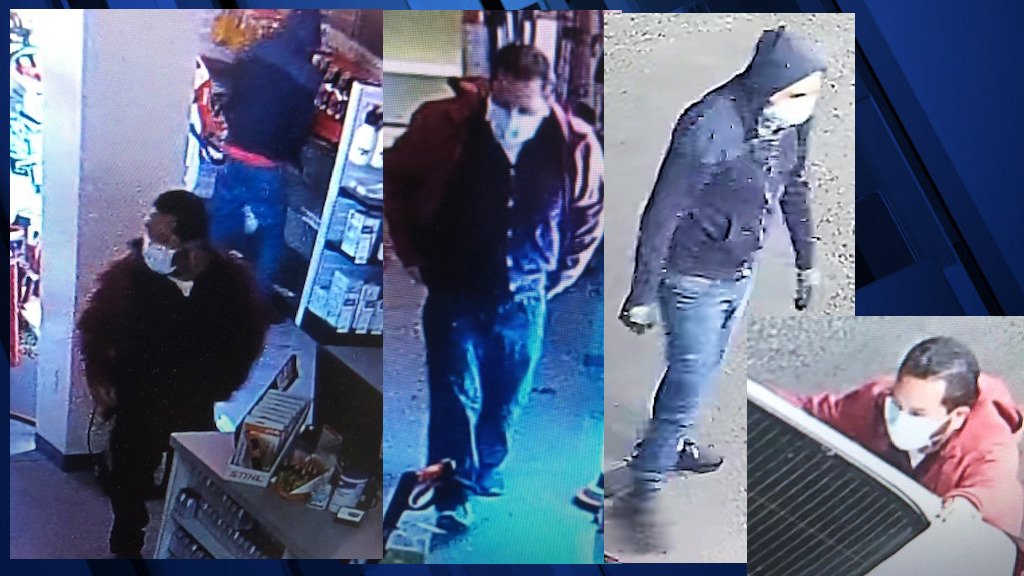 Security video images released by Deschutes County Sheriff's Office of 2 suspects in Sisters Rental burglary