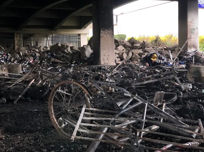 Fire fueled by exploding propane tanks destroyed homeless camp under Eugene's Ferry Street Bridge