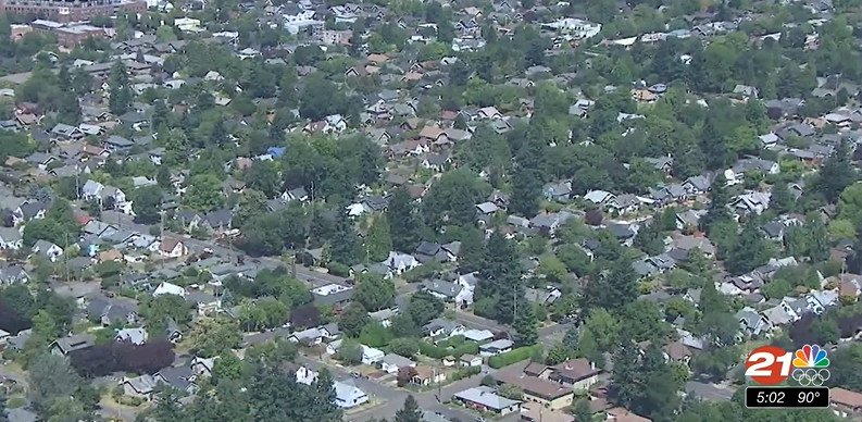 Aerial view of Bend
