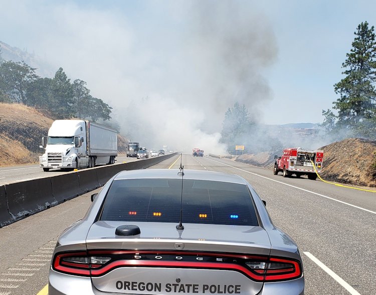 Firefighters tackled 3 blazes Friday along US Hwy. 30 in the Columbia River Gorge