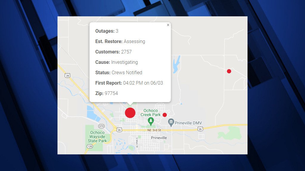 Prineville power outage