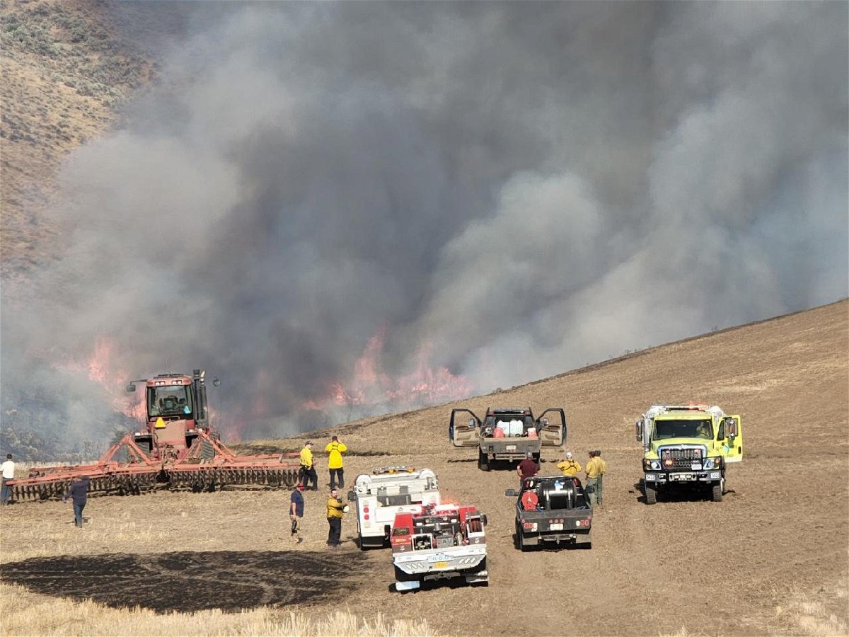 New wildfire, Wrentham Market, raced across 10,000 acres near Dufur in Wasco County