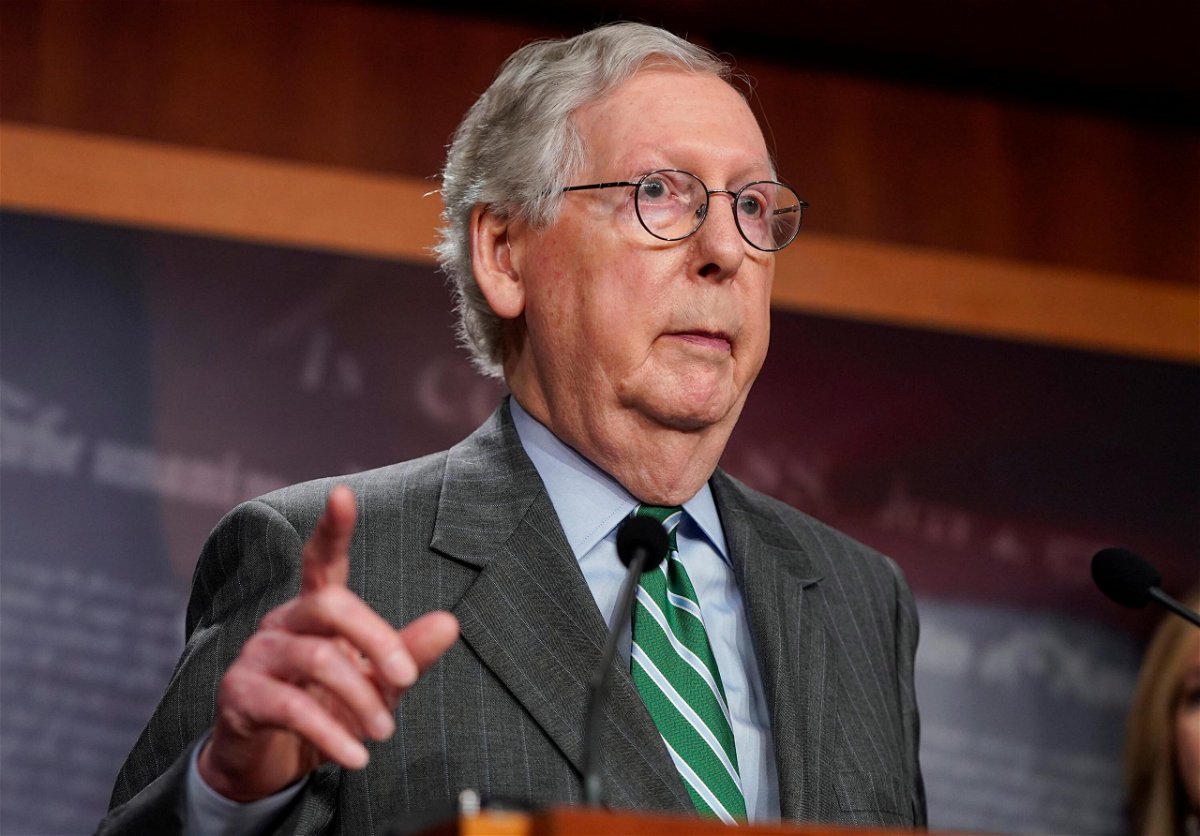 <i>Joshua Roberts/Getty Images</i><br/>Senate Minority Leader Mitch McConnell (R-KY) is among GOP opposition to the massive infrastructure plan and revamping of policing laws.