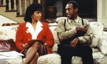 Phylicia Rashad and Bill Cosby on "The Cosby Show." Rashad posted a tweet celebrating Wednesday's ruling overturning Cosby's conviction.