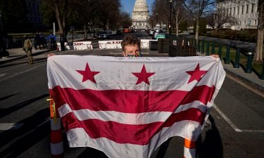 Residents of the District of Columbia rally for statehood near the U.S. Capitol on March 22 in Washington