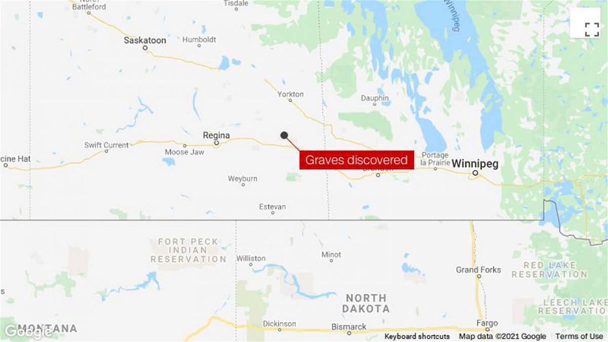 <i>Google</i><br/>The remains of 215 children were found in late May buried near the Kamloops Indian Residential School in British Columbia