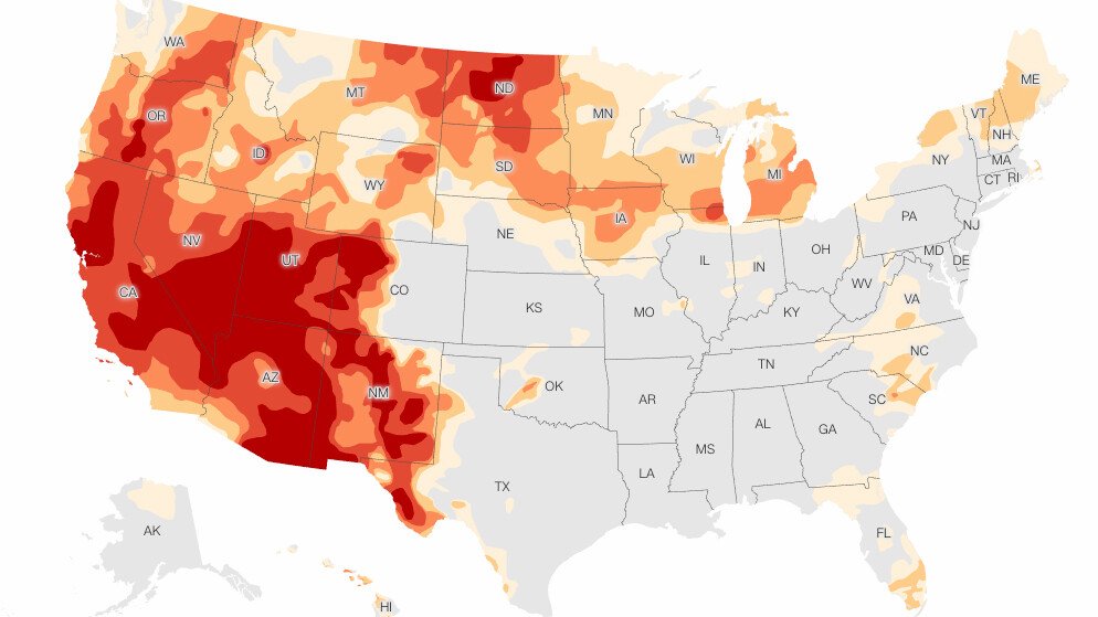 <i>US Drought Monitor/CNN</i><br/>More than 25 percent of the West is in an exceptional drought