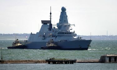 The UK's HMS Defender arrives at the port of Odessa