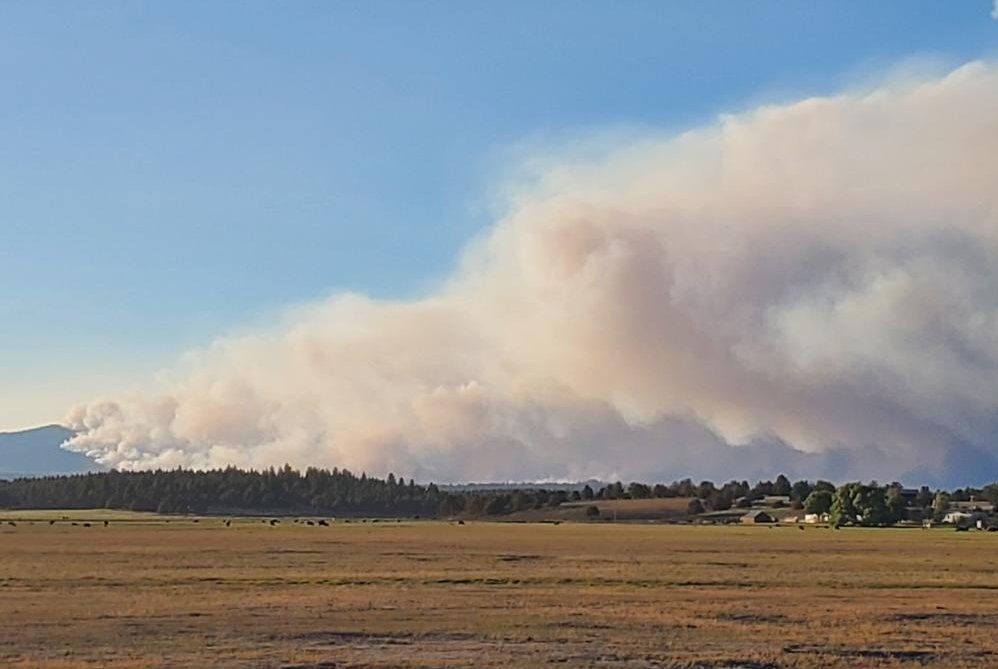 Bootleg Fire on Fremont Winema National Forest grew fast in Wednesday's hot, windy weather