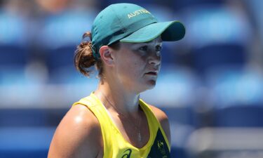 Ash Barty competes in Tokyo