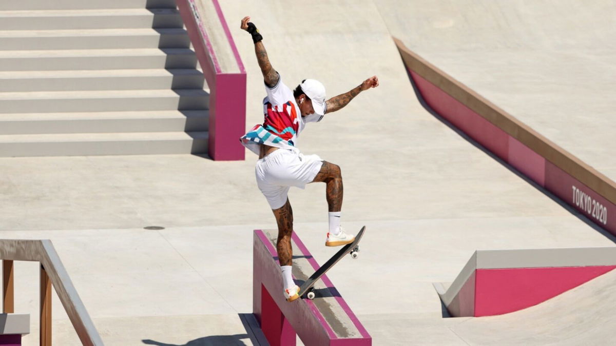 Nyjah Huston in the preliminary round