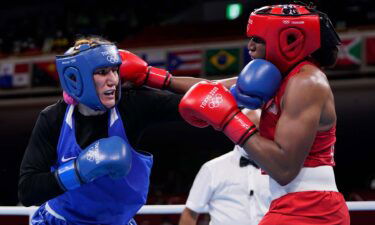 Zenfira Magomedalieva during the match