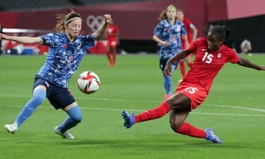 Japan and Canada draw in a 1-1 tie in women's soccer