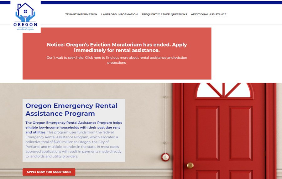 Oregon Emergency Rental Assistance website