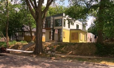 A house built with shipping containers in Minnesota will make its home in north Minneapolis