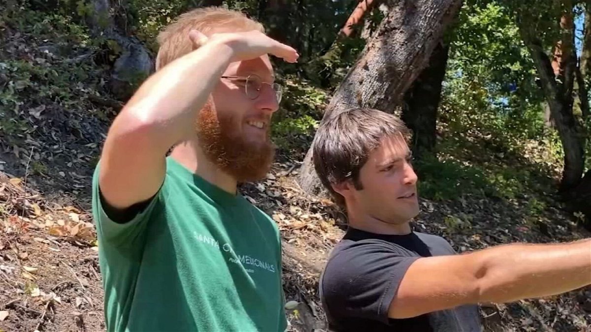 <i>KGO</i><br/>Joe Rattay and Brendan Ruh organized a treasure hunt in the Santa Cruz mountains where they hid $1