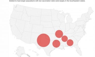 A new data analysis identifies clusters of unvaccinated people
