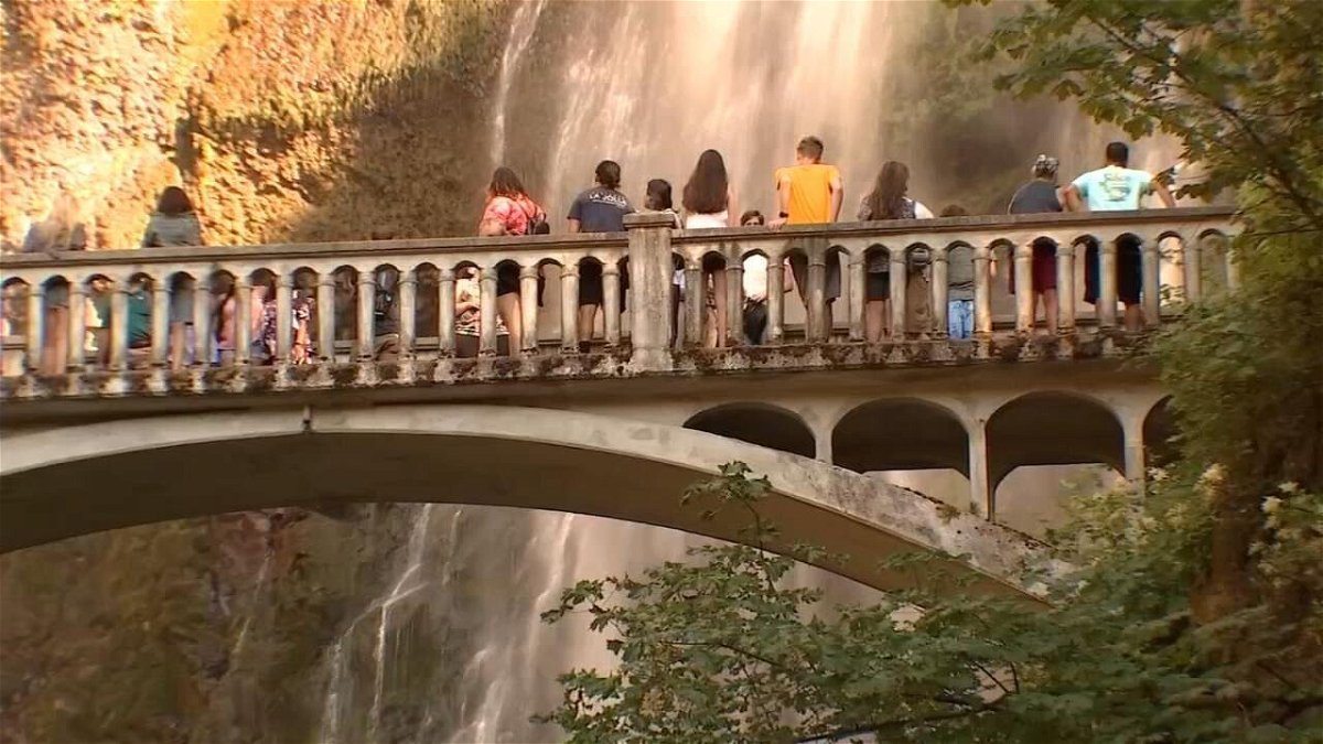 <i>KPTV</i><br/>Multnomah Falls visitors will need a timed ticket between 9 A.M. and 6 P.M. to help limit congestion.