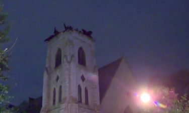 The steeple on top of a downtown St. Louis church collapsed during the vigorous storms on July 10.