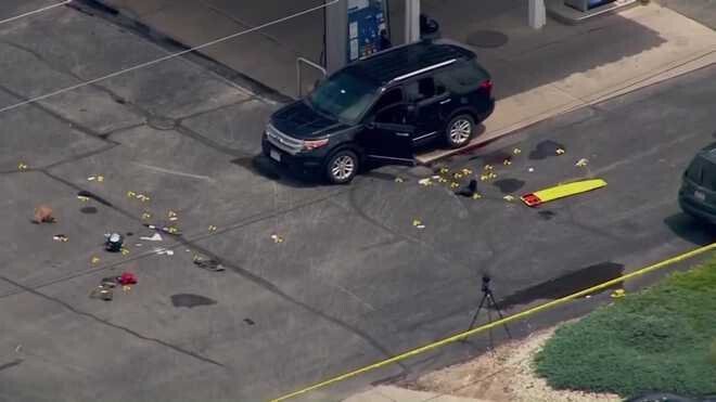 <i>WISN</i><br/>Investigators in Racine County say a man shot and killed another man at a gas station and fired at a driver before fleeing and eventually dying in a shootout with an undercover officer.